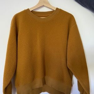 Everlane ReNew Fleece Oversized Sweatshirt in Gold